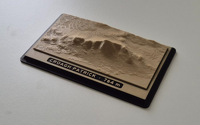 Croagh Patrick mountain relief — two-tone