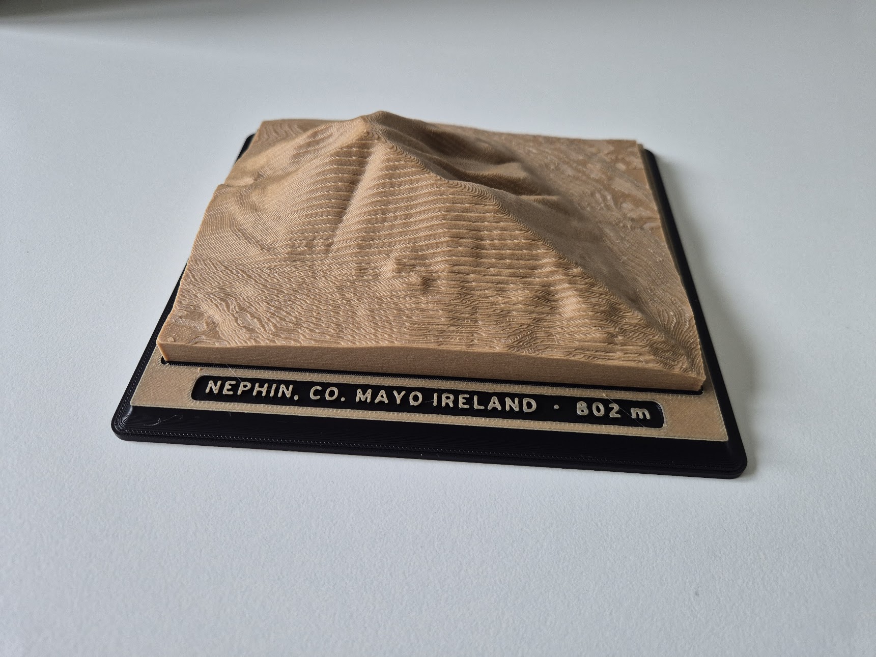 Nephin mountain relief, Co. Mayo, in two-tone PLA